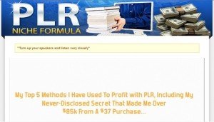 PLR Niche Formula
