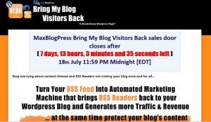 MaxBlogPress - Bring Blog Visitors Back