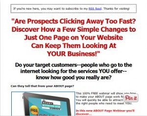 Anita Hampl - About Me Page Webinar