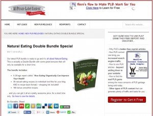 Natural Eating PLR