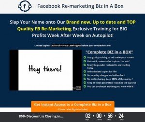 Facebook Re-Marketing Business in a Box PLR
