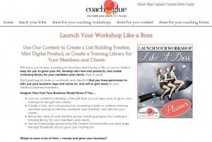 CoachGlue Launch Your Workshop